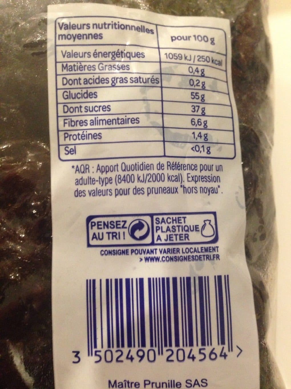 Maitre Prunille Pruneaux entiers a cuisiner packshot