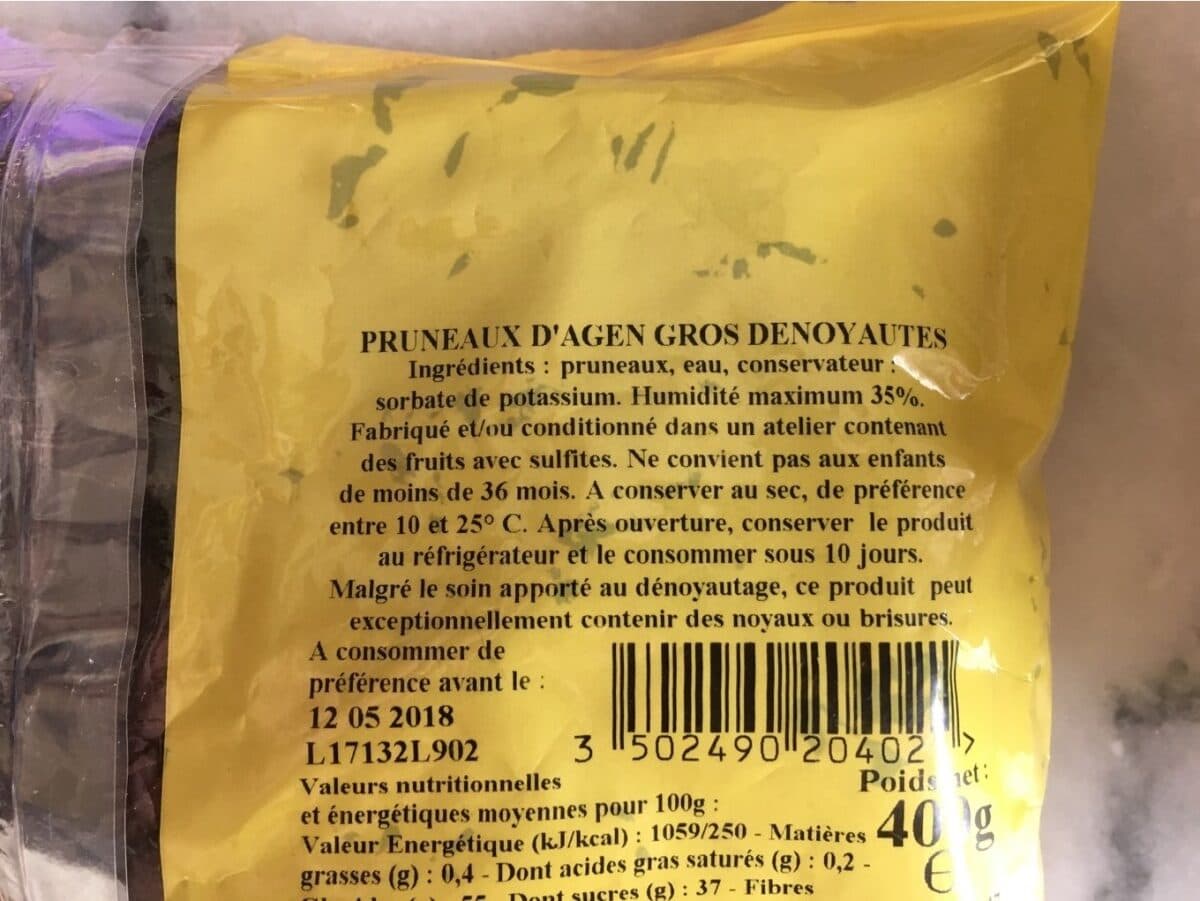 Open Food Facts Pruneau d'agen packshot