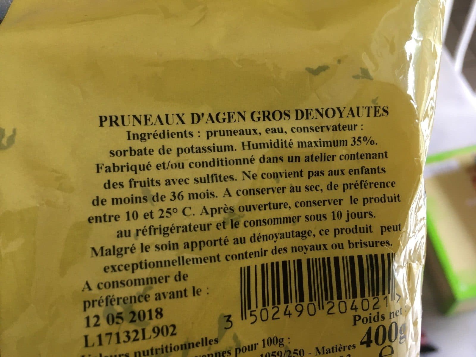 Open Food Facts Pruneau d'agen packshot