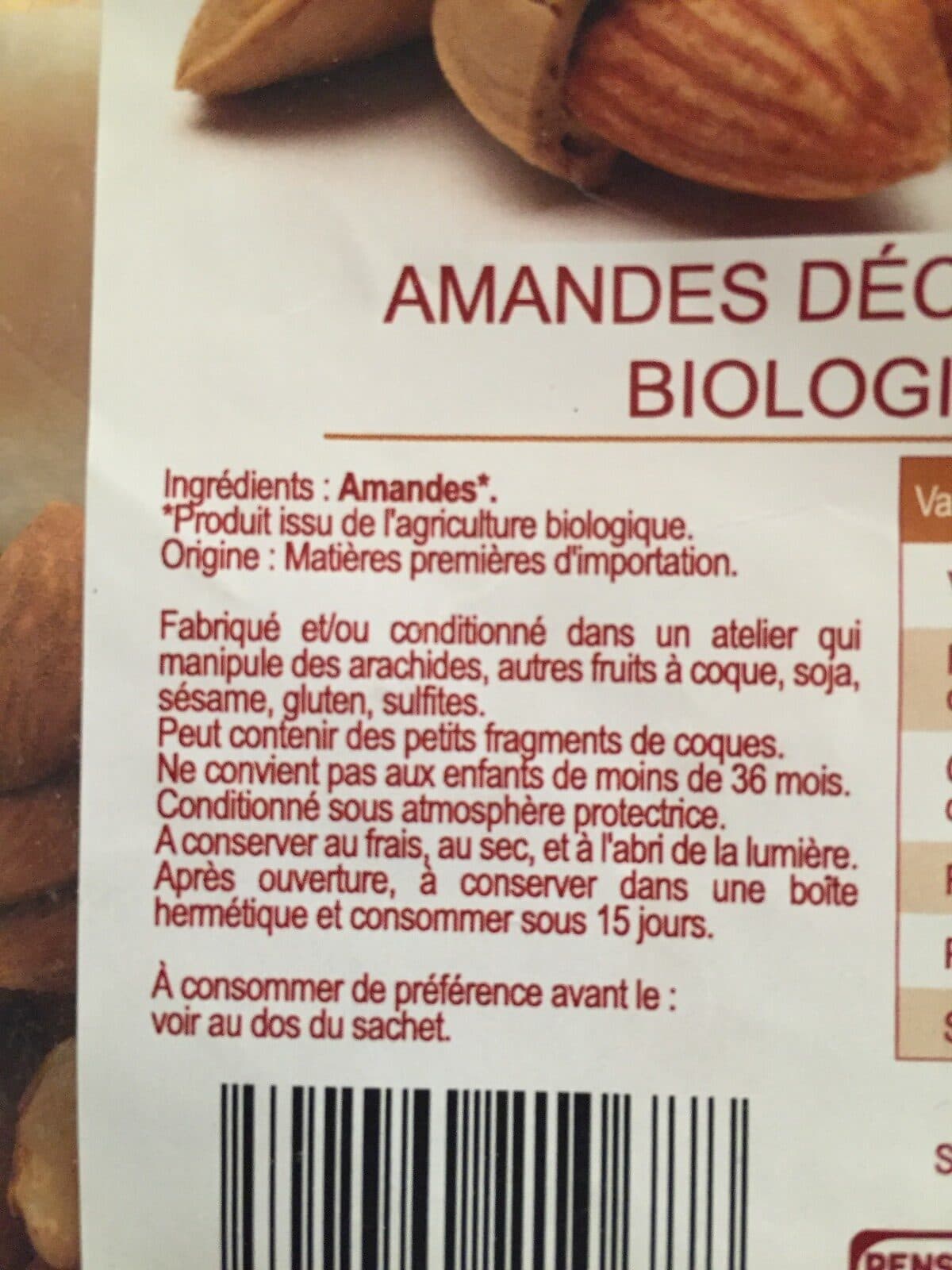 Maître Prunille Amandes decortiquees packshot