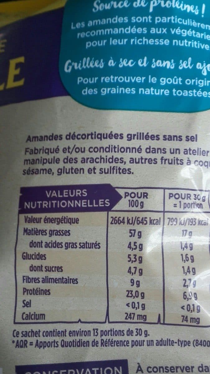 Maître Prunille Amandes grillées sans sel packshot