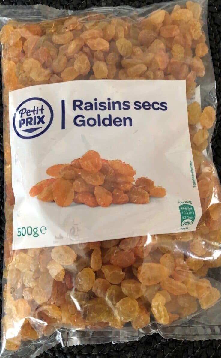 Petit Prix Raisins secs Golden packshot
