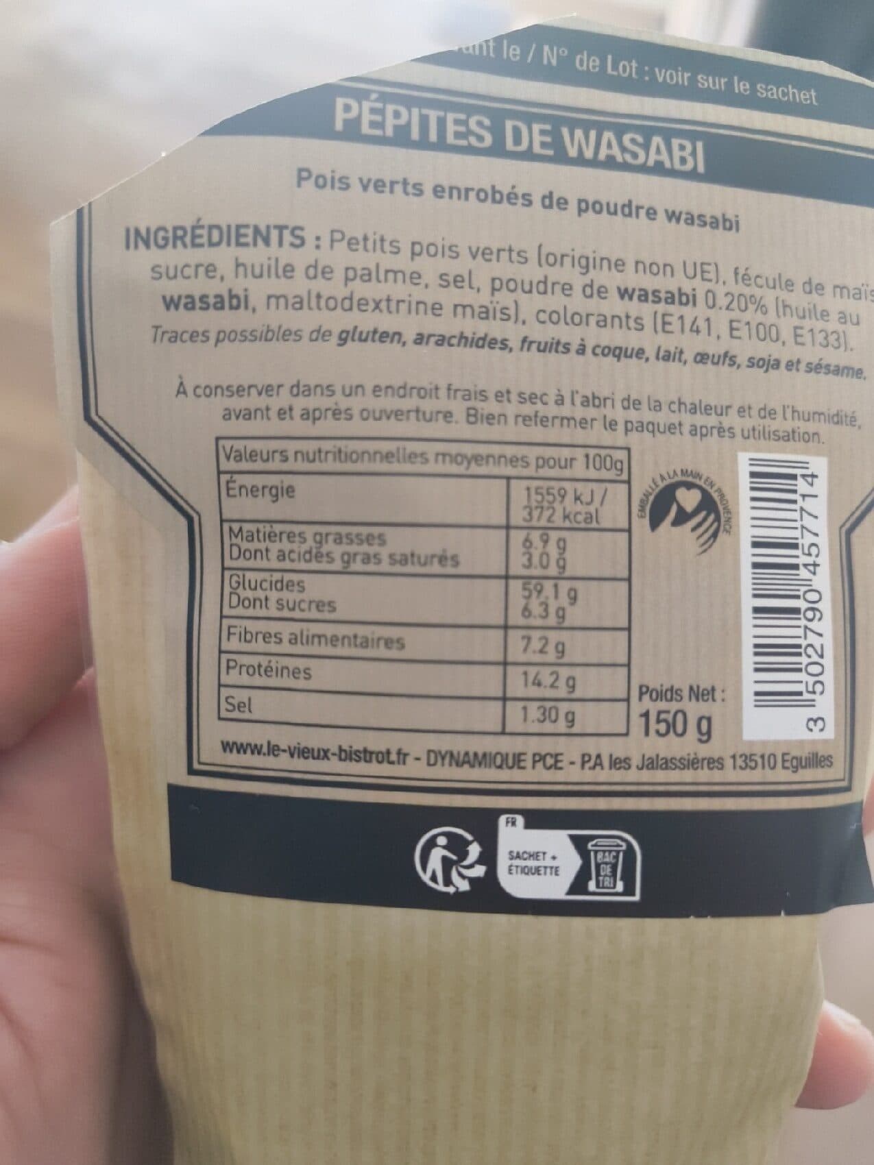 Goutez Craquez Pépites wasabi packshot