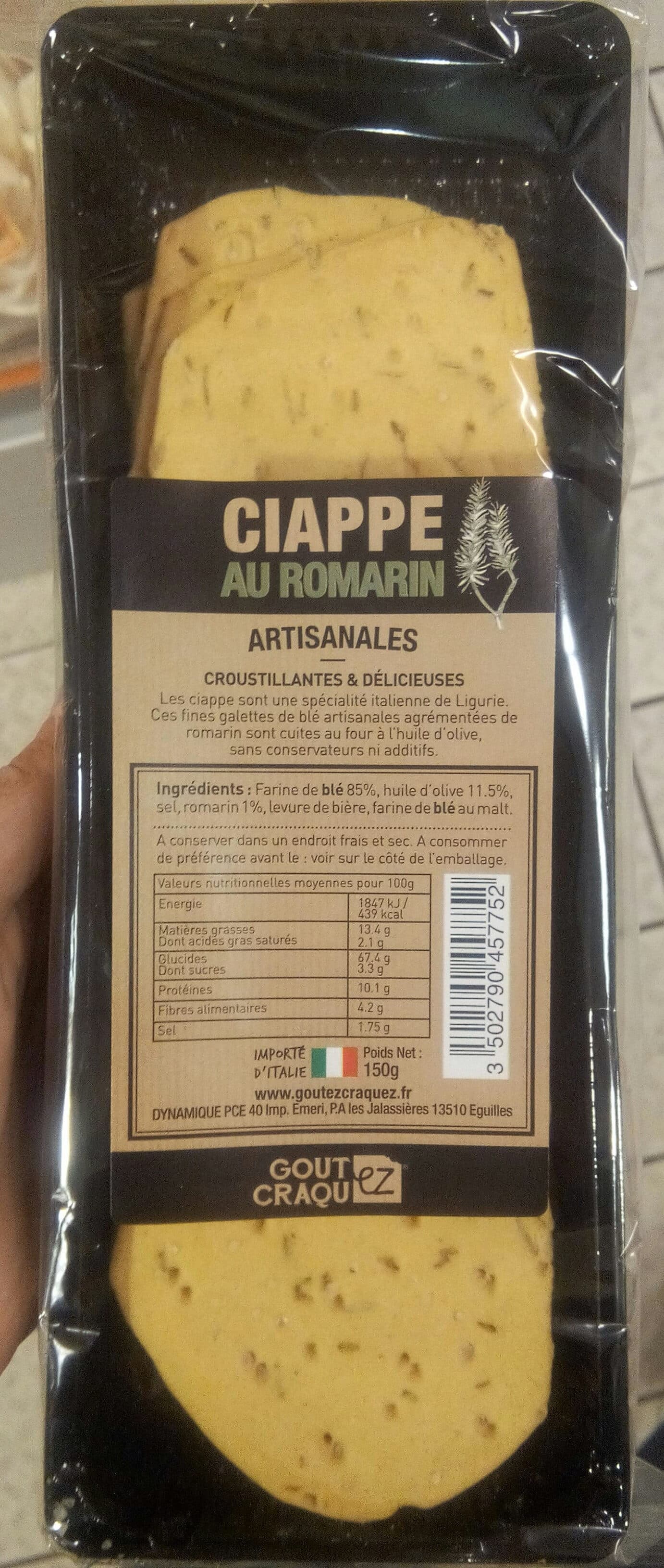 Open Food Facts Ciappe au romarin packshot