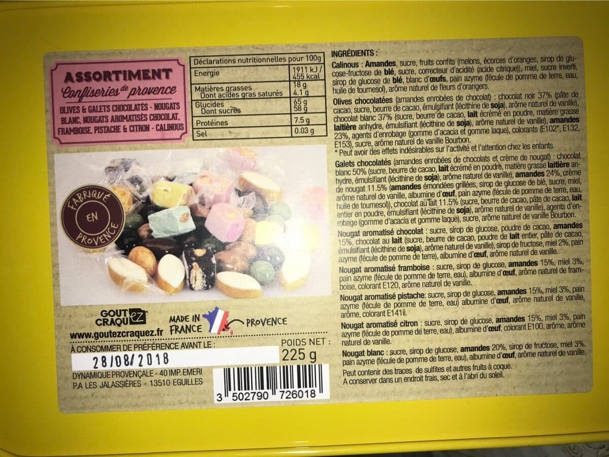 Open Food Facts Confiserie provençale packshot