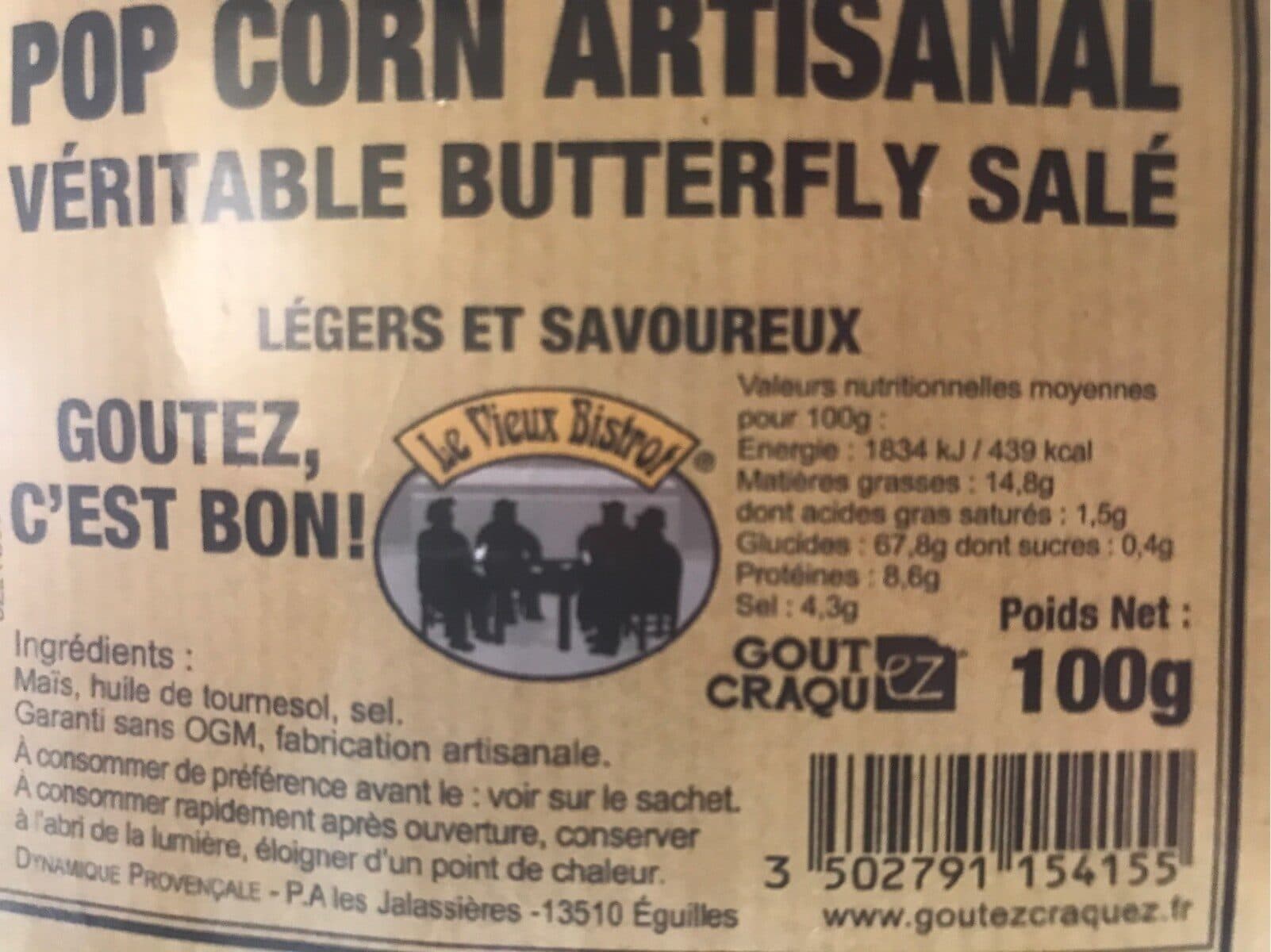 Le Vieux Bistrot Popcorn artisanal packshot