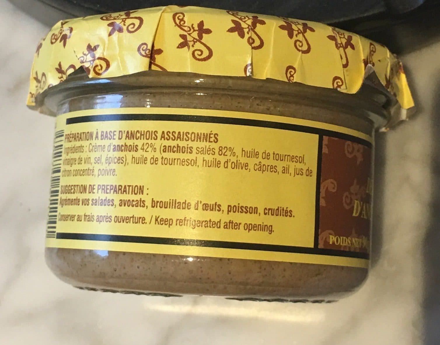 Open Food Facts Délice d'anchoïade packshot