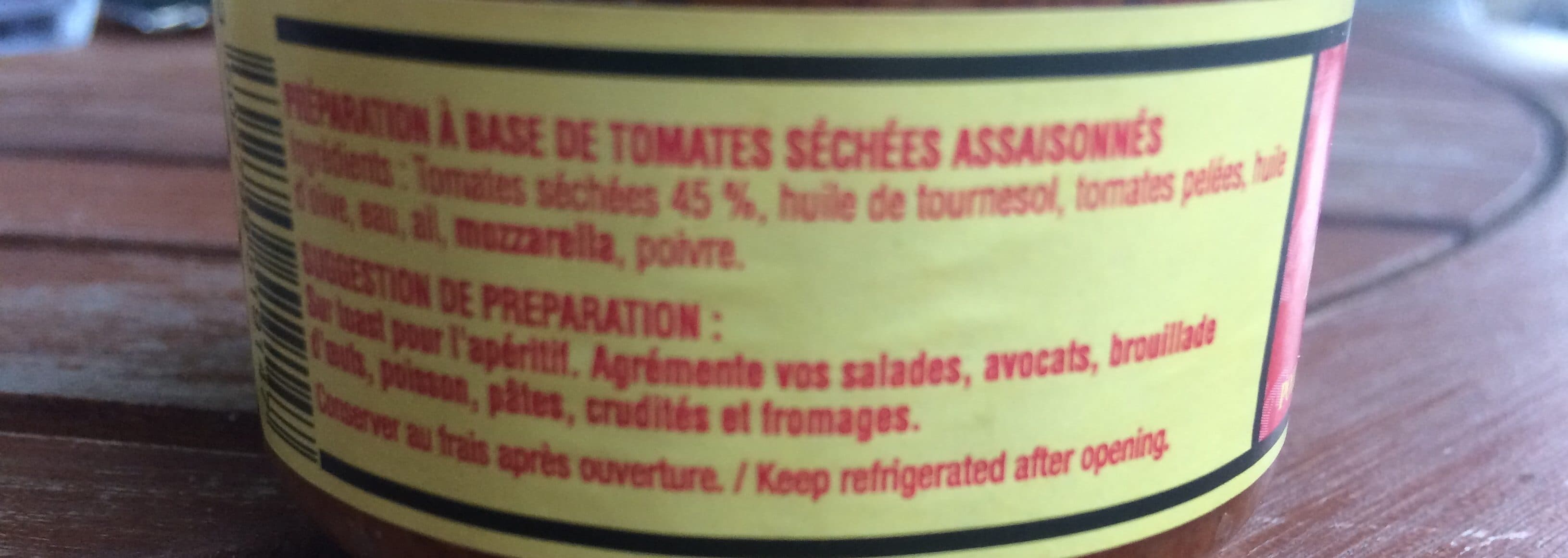 Dynamique Provencale Tartinade de tomates séchées packshot