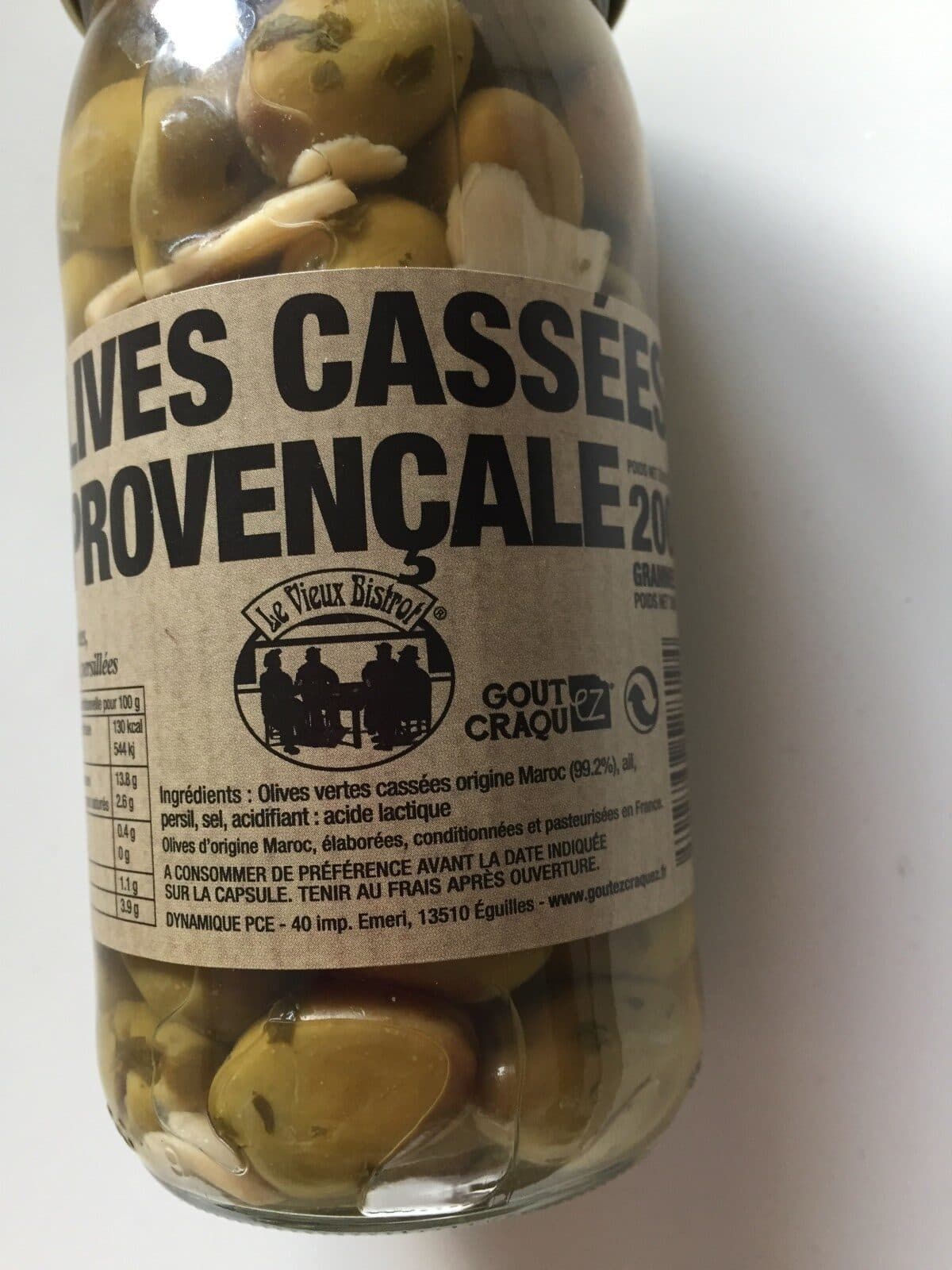 Open Food Facts Olives cassées à la provençale packshot