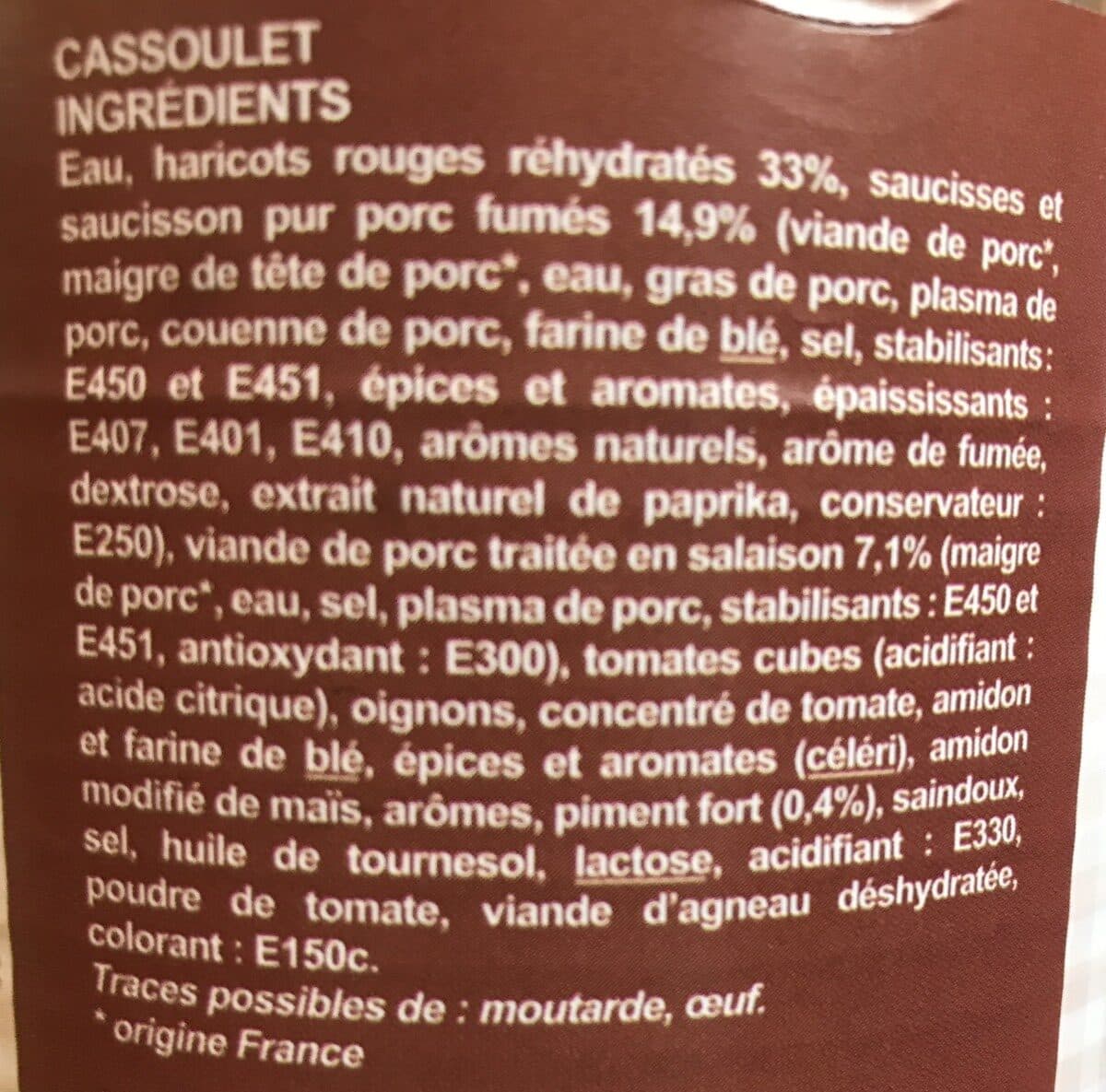 Open Food Facts Cassoulet créole packshot