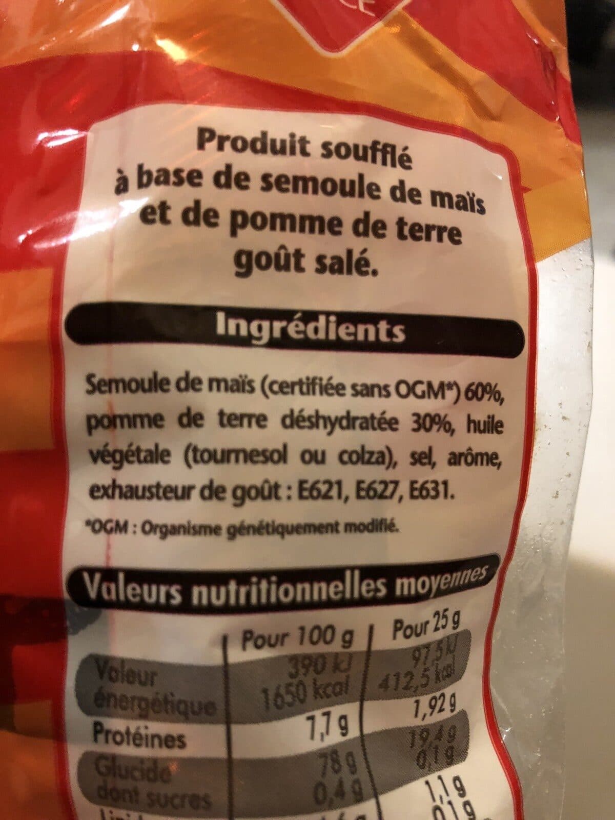 Leader Price Frites goût salé packshot
