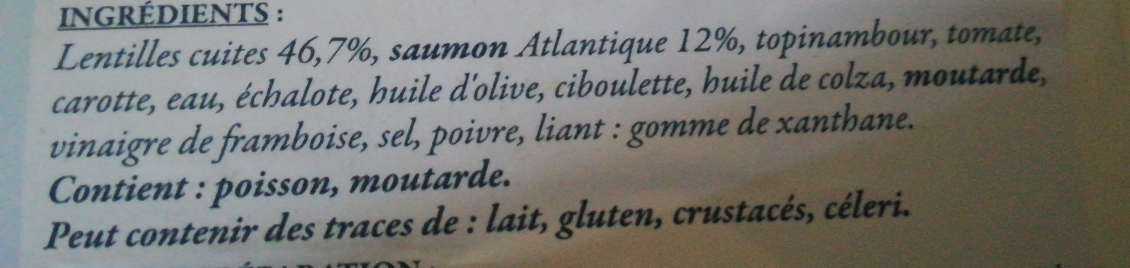 Open Food Facts Salade de lentilles au saumon packshot