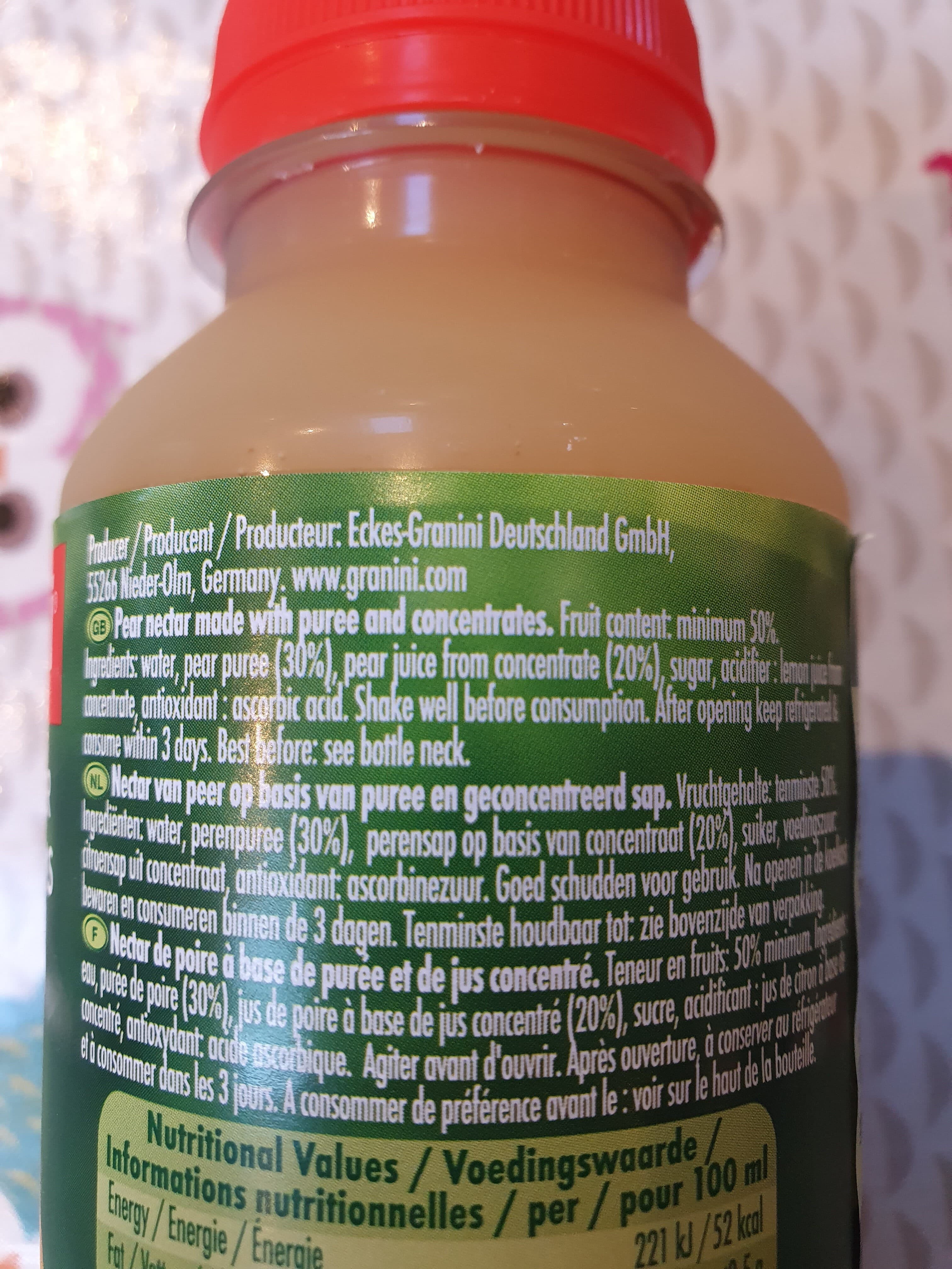 Granini Pear packshot