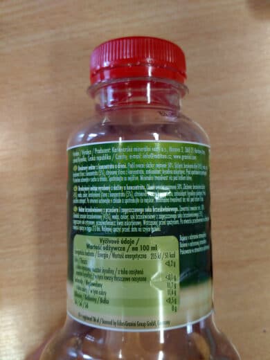 Granini Broskev packshot