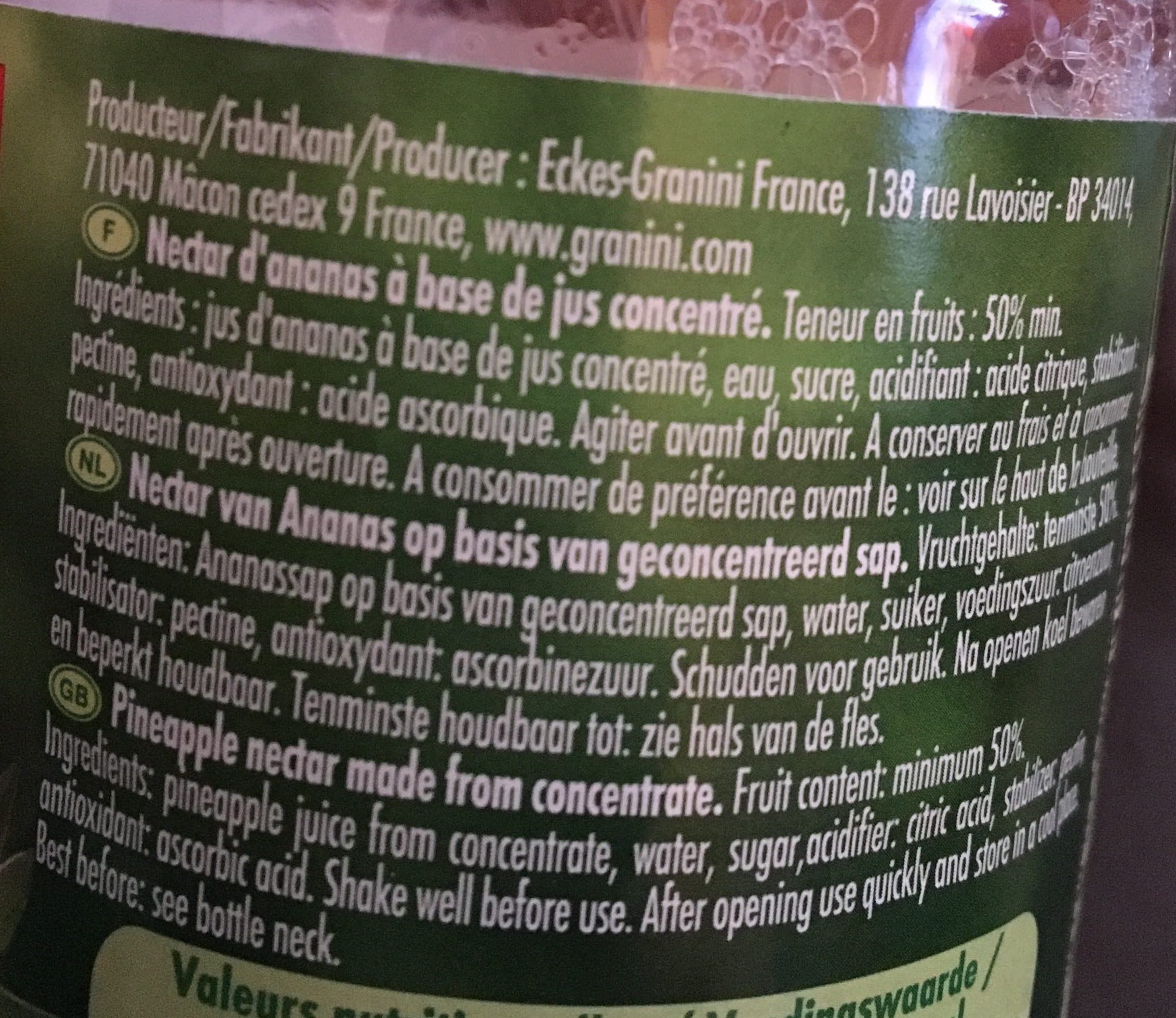Granini Granini Pineapple Juice packshot
