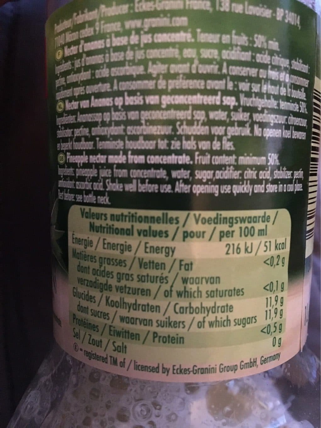 Granini Granini Pineapple Juice packshot