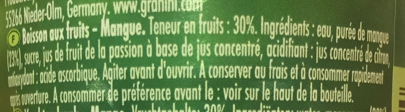 Granini Mango packshot