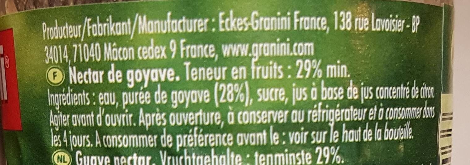 Granini Jus De Goyave Riche En Pulpe, 1 Litre, Marque Granini packshot