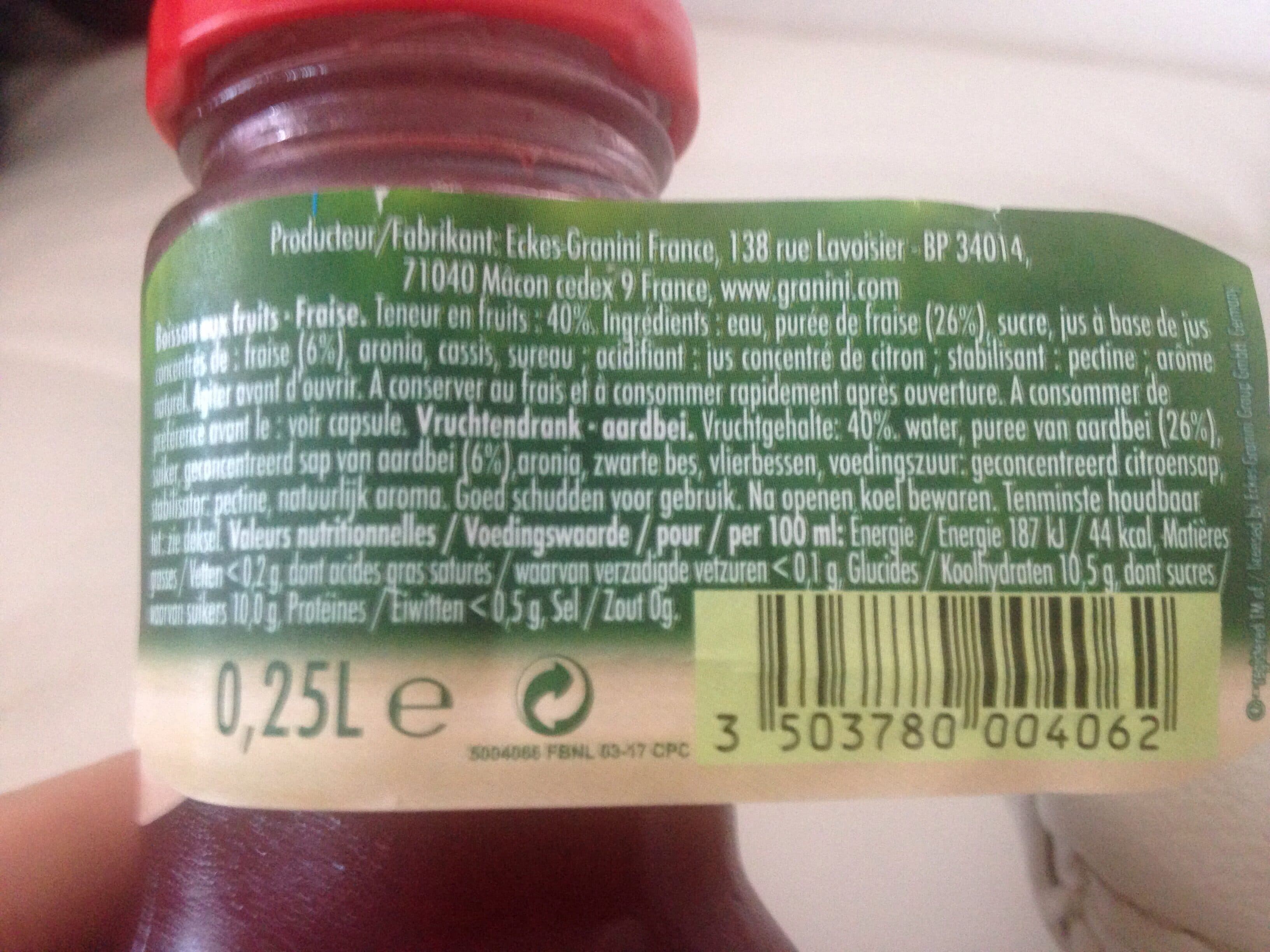 Granini Granini Fraise packshot
