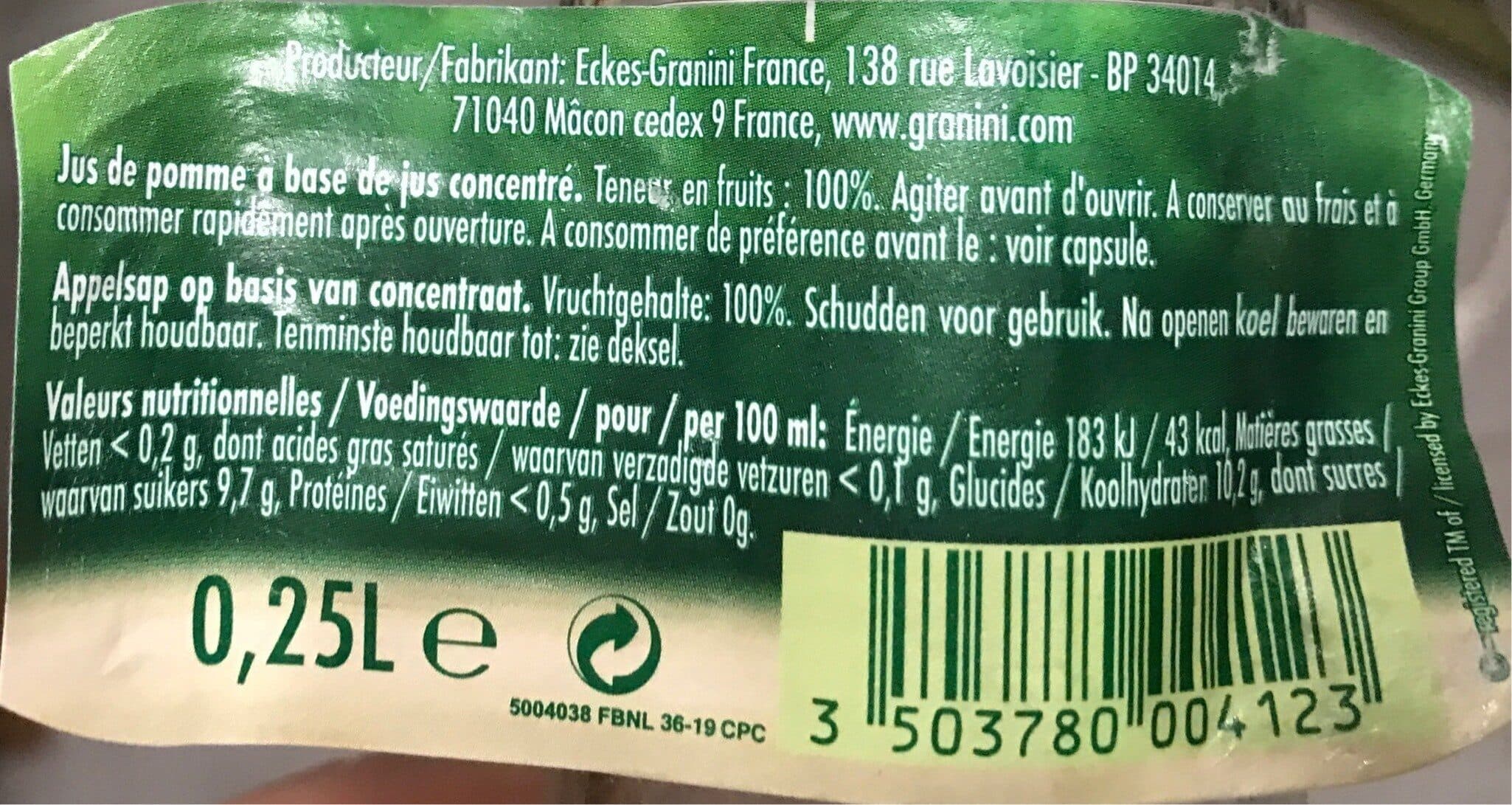 Granini Pomme packshot