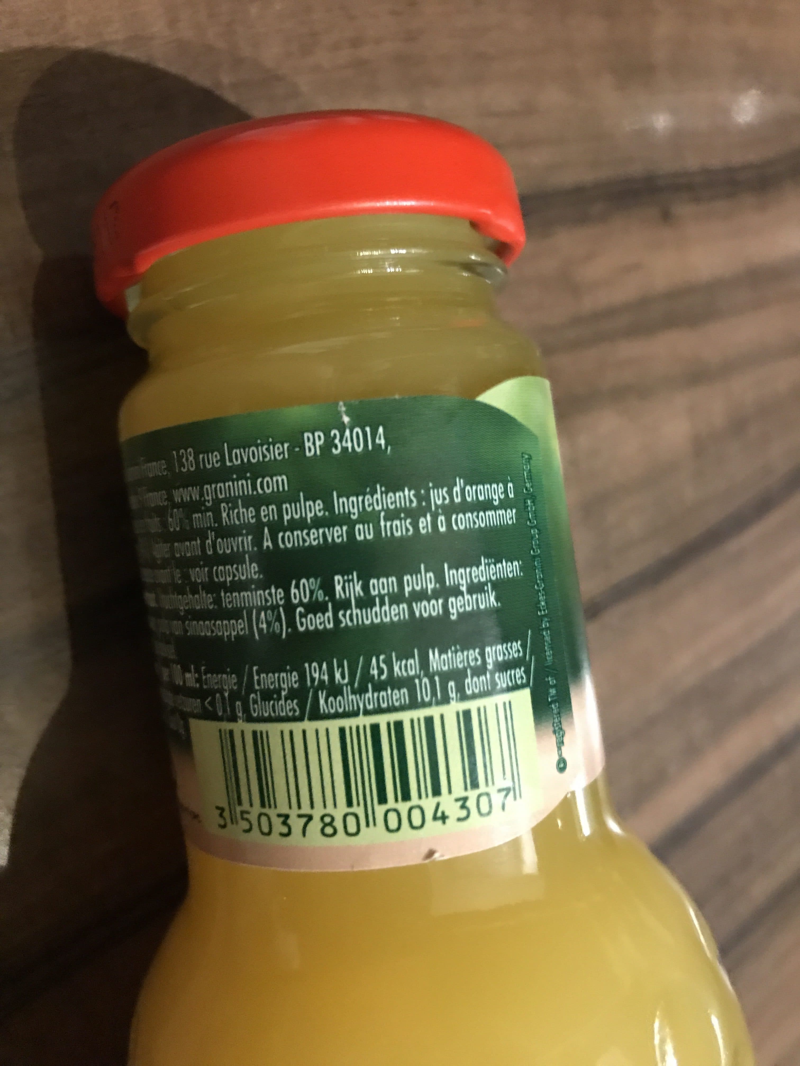 Granini Bocal 25CL Granini Orange packshot