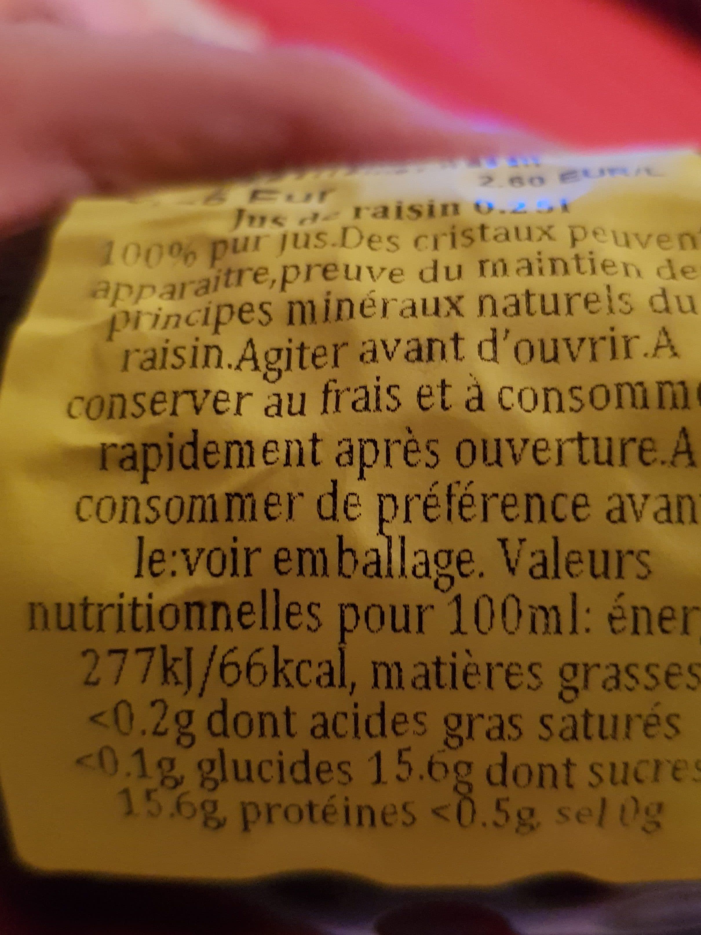 granini jus de raisin packshot