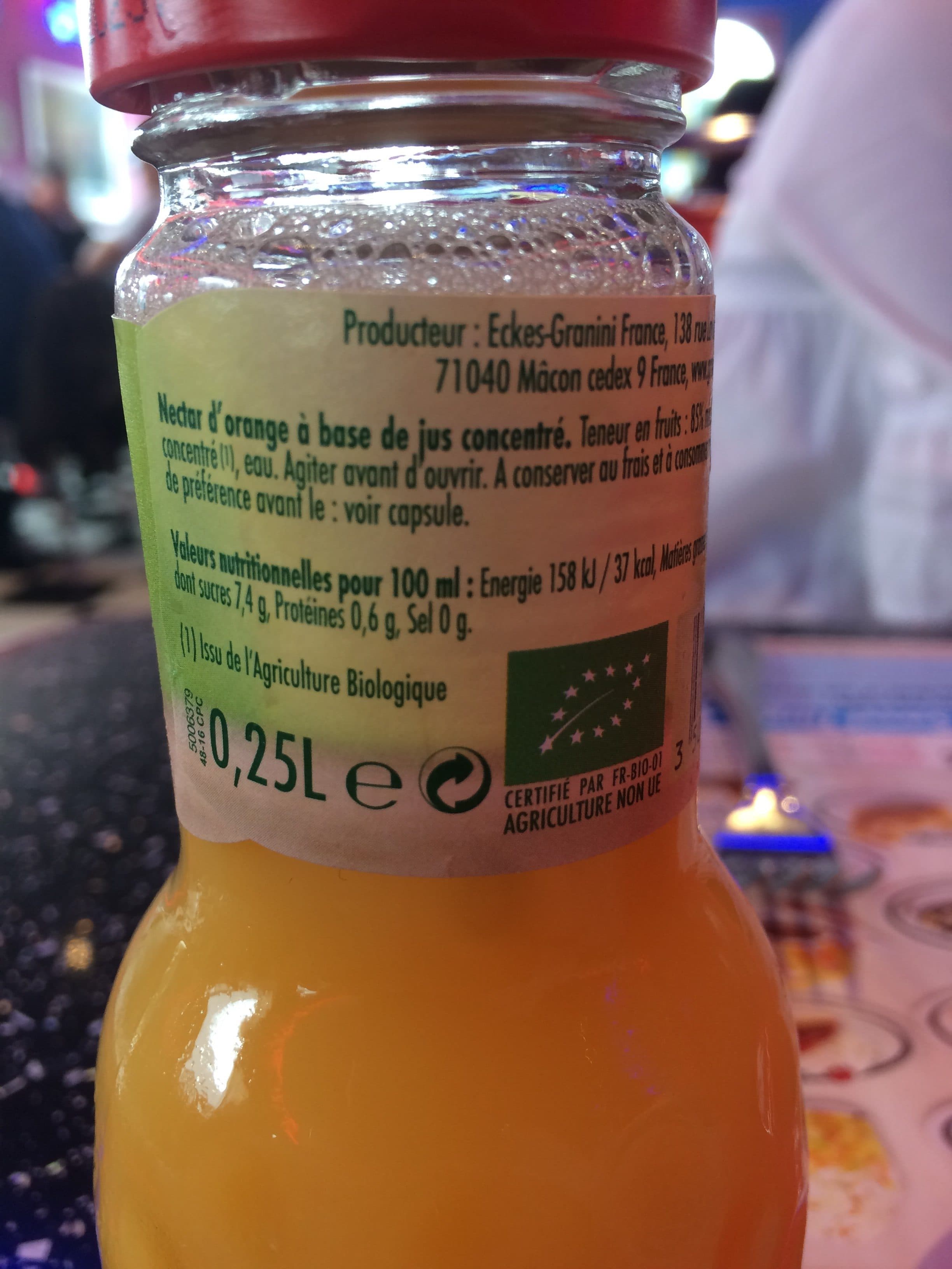 Granini Orange BIO packshot