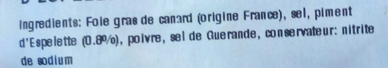 Auguste Rey Foie gras de canard entier artisanal au piment d'Espelette packshot