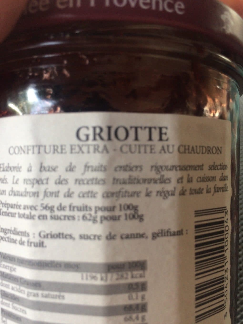 Baptistin feraud Confiture de griottes packshot