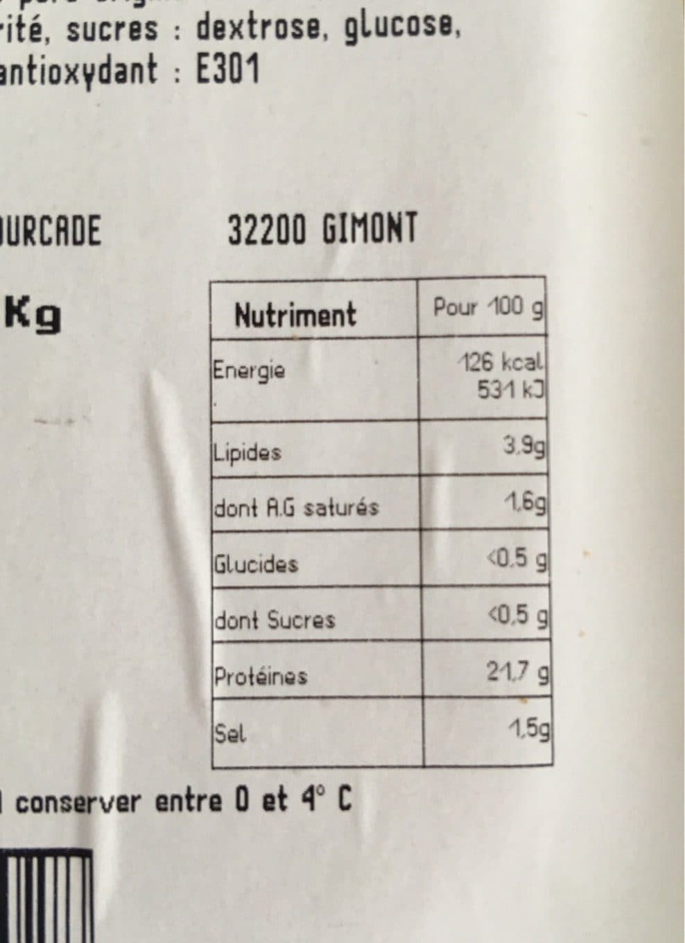 Le Jambon D' Auch Jambon d'Auch cuit avec couenne 2 tranches packshot