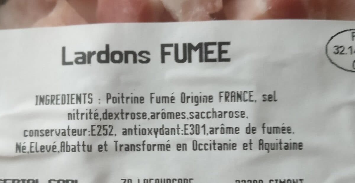 Open Food Facts Lardons fumée packshot
