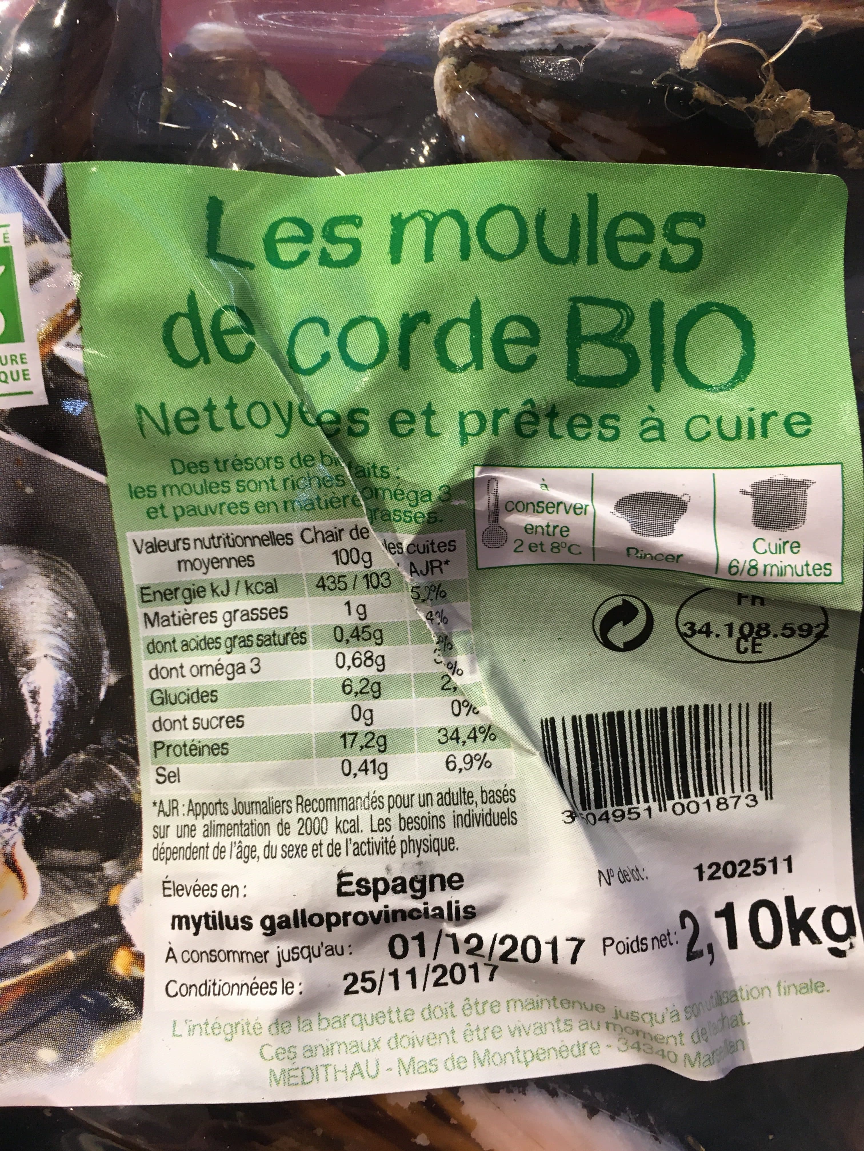 Moules De Cordes Les moules de cordes bio packshot