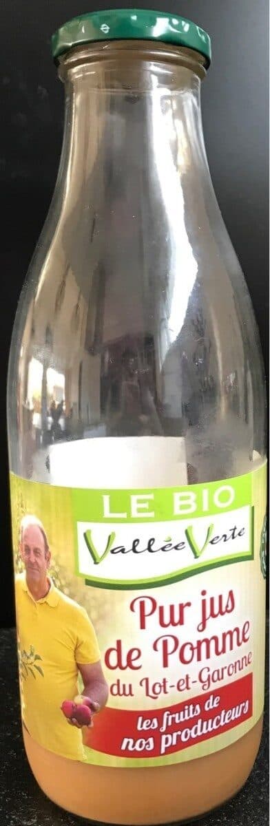 Vallee verte Pur jus de Pomme du Lot-et-Garonne Bio Equitable packshot
