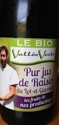 Vallée Verte Pur jus de raisin packshot