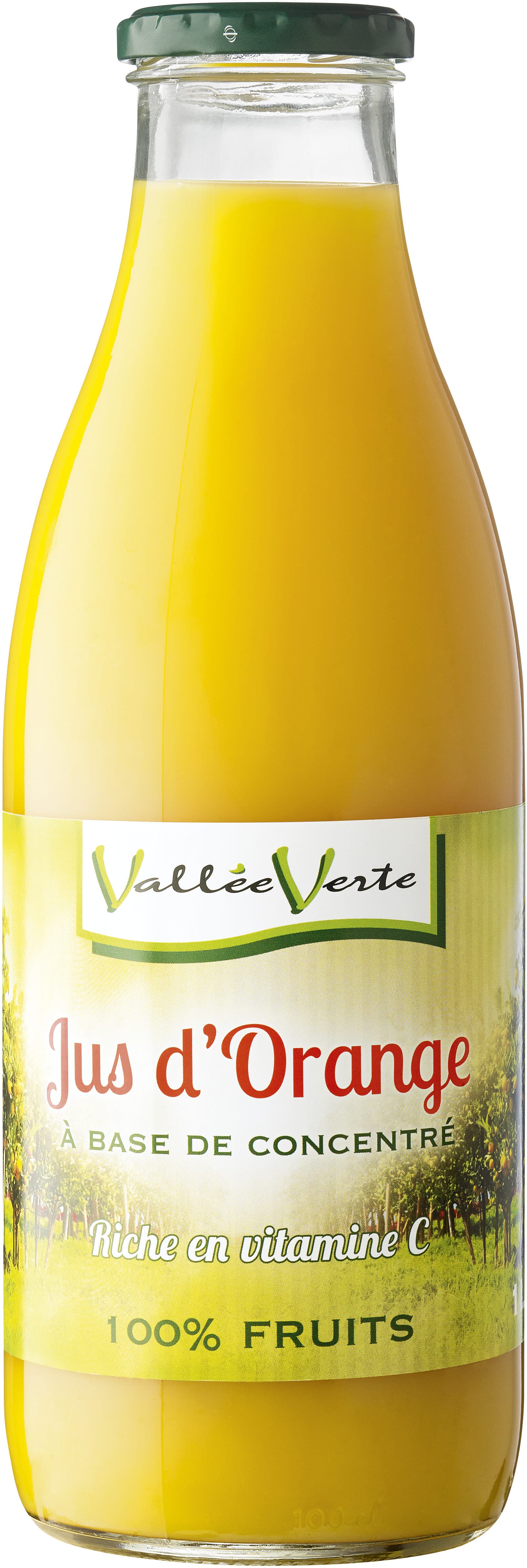 Vallee verte Jus d'Orange à base de concentré packshot