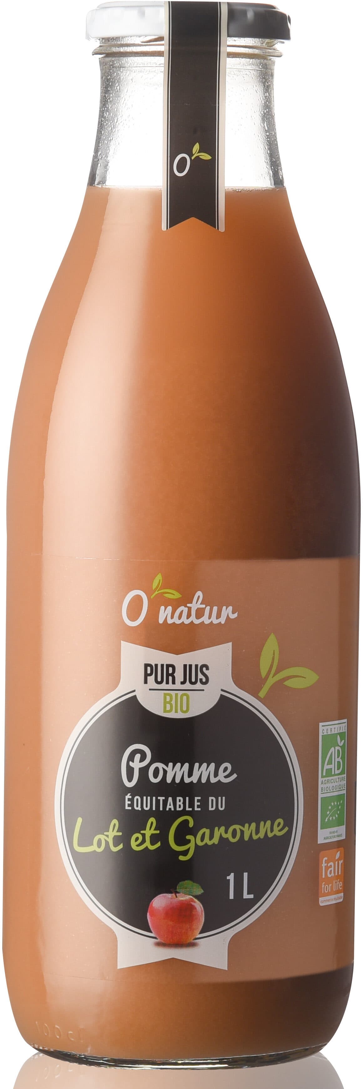 O Natur Pur Jus de Pomme du Lot et Garonne Bio packshot