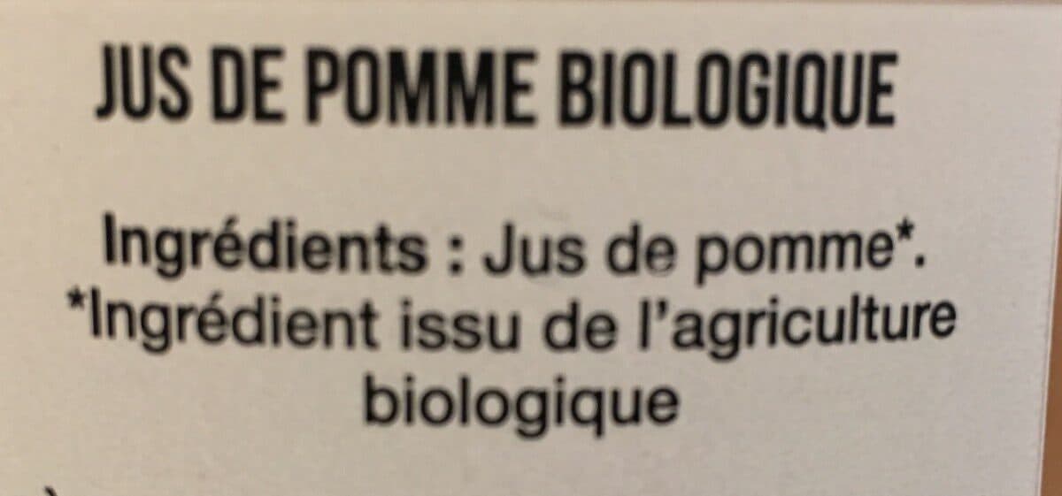 O Natur Pur Jus de Pomme du Lot et Garonne Bio packshot