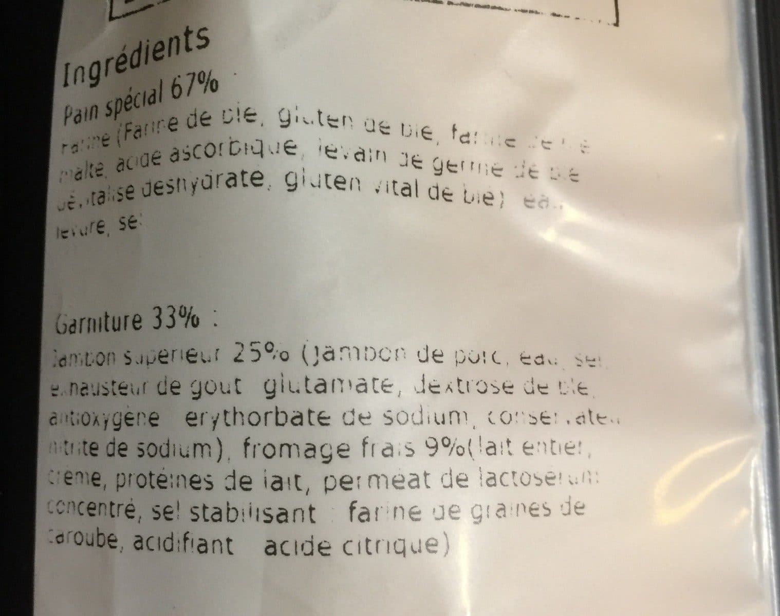 Open Food Facts Jambon superieur fromage frais packshot