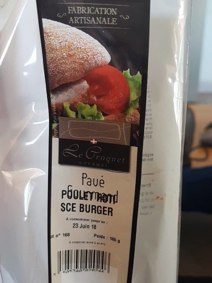 Open Food Facts Pavé poulet rôti de burger packshot