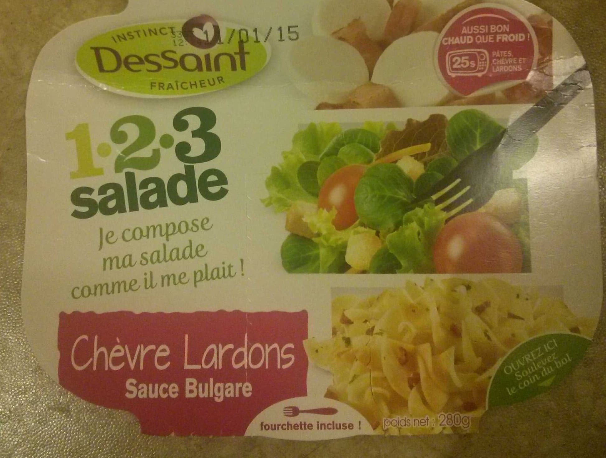 Dessaint 1-2-3 Salade Chèvre Lardons sauce Bulgare packshot