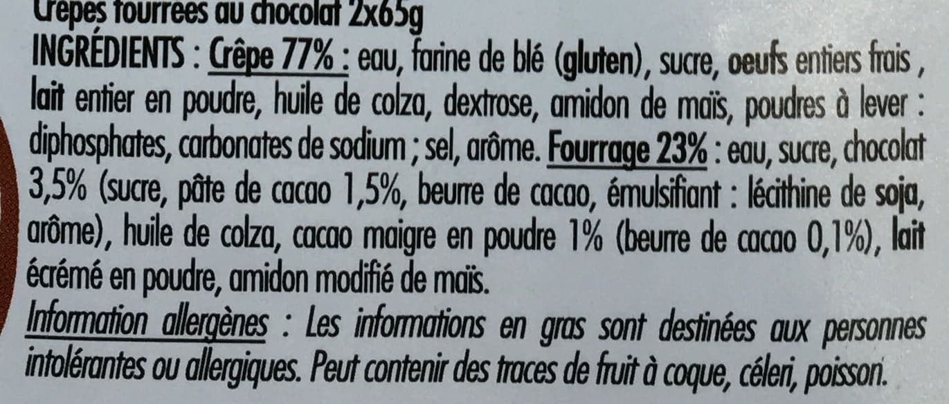 Dessaint 2 Crêpes Chocolat packshot