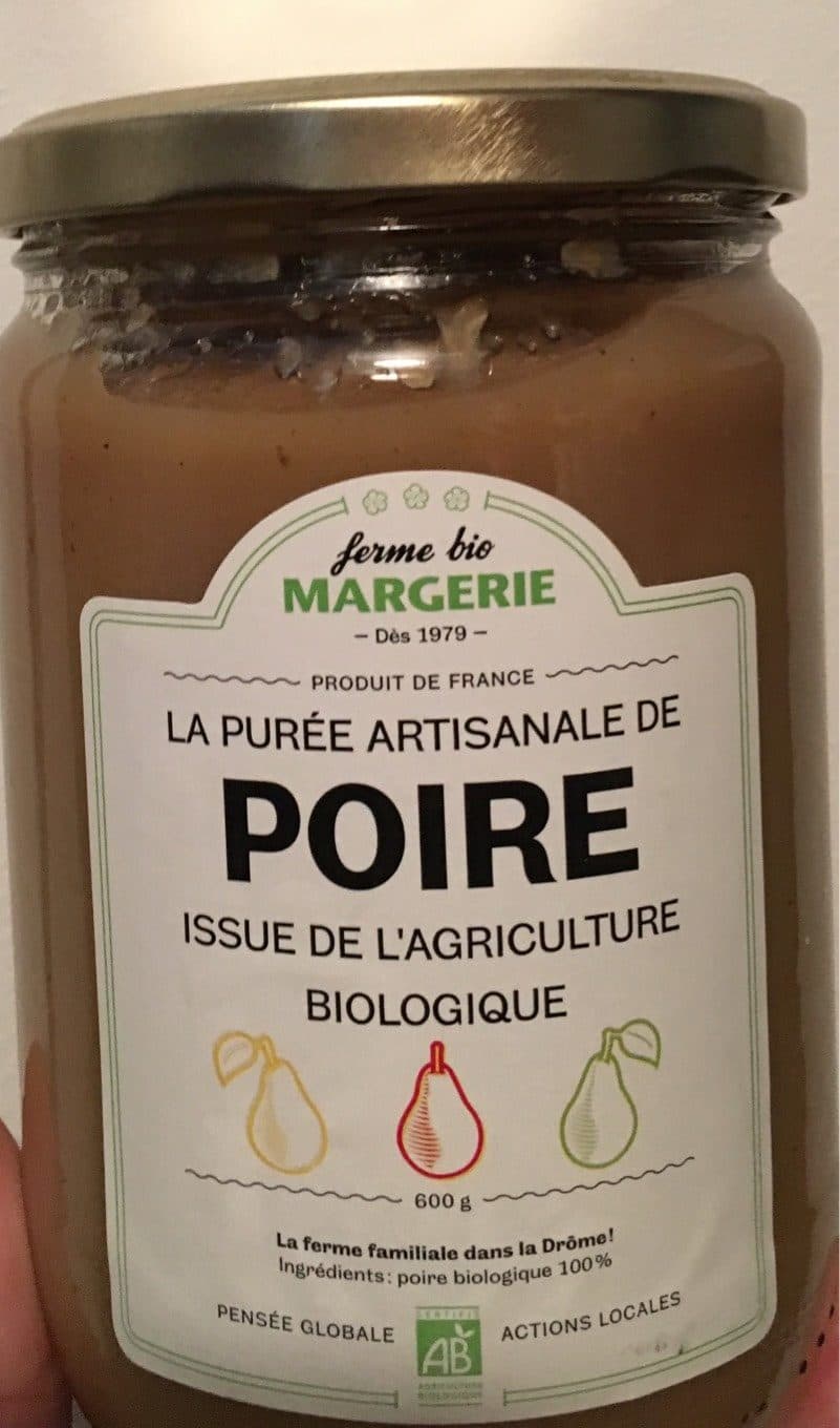 Ferme Bio Margerie La Purée artisanale de poire packshot