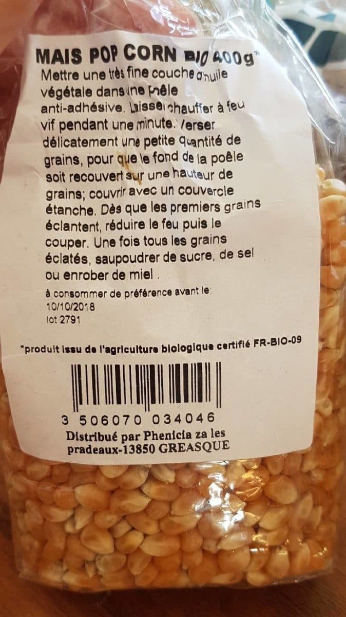 Lavandine Maïs pop corn packshot
