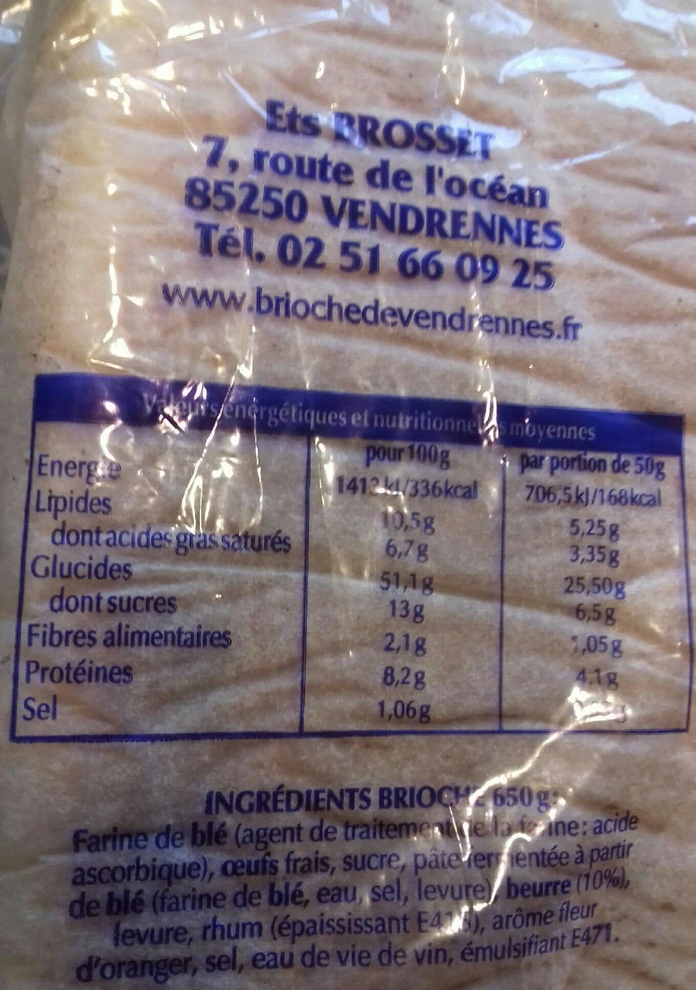 Brosset Brioche de Vendrennes packshot