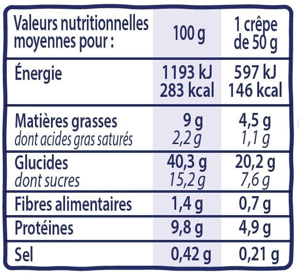 Regalette Crêpes fines bio au sucre de canne packshot