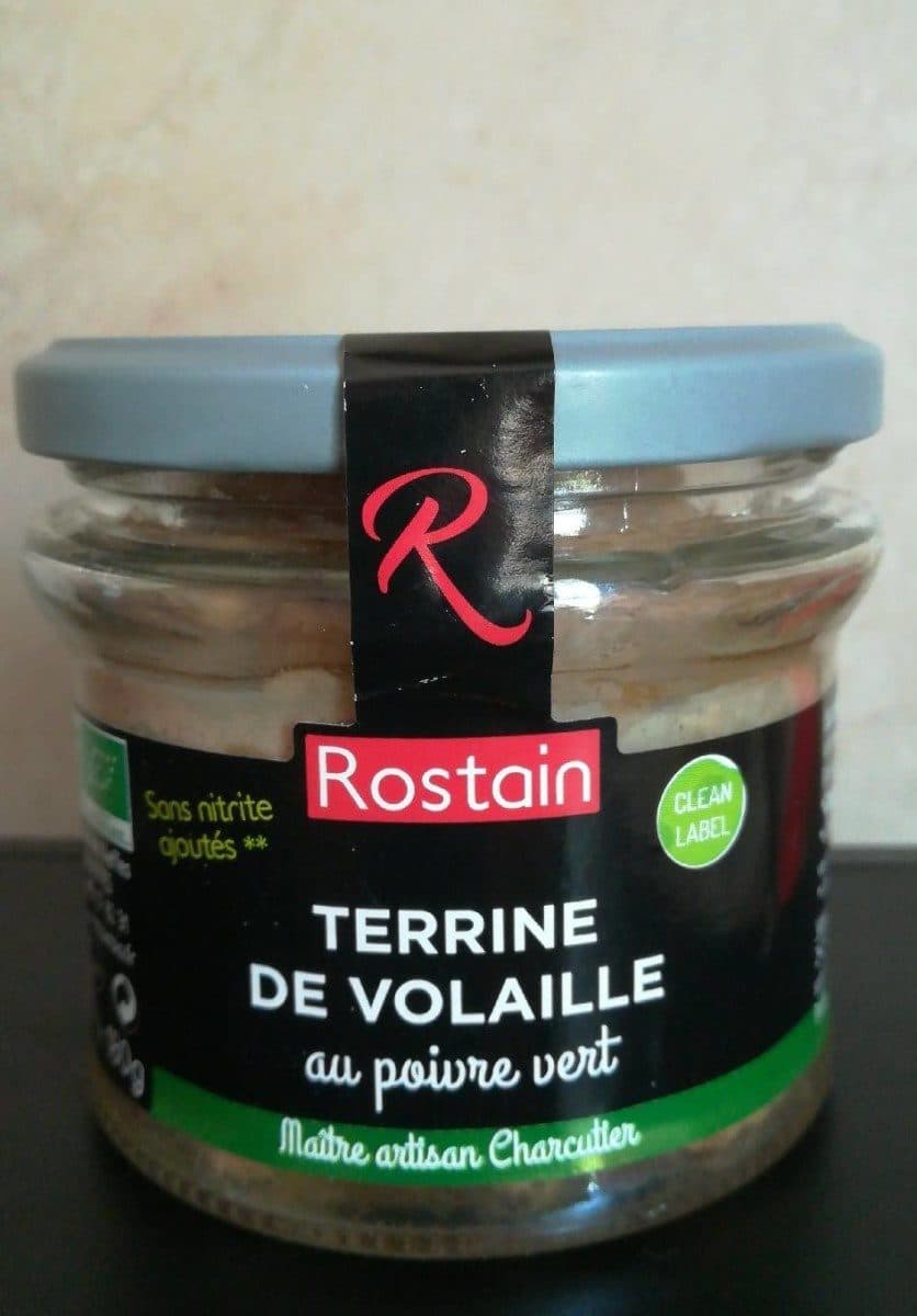 Rostain Terrine de volaille au poivre vert Bio , 180g packshot