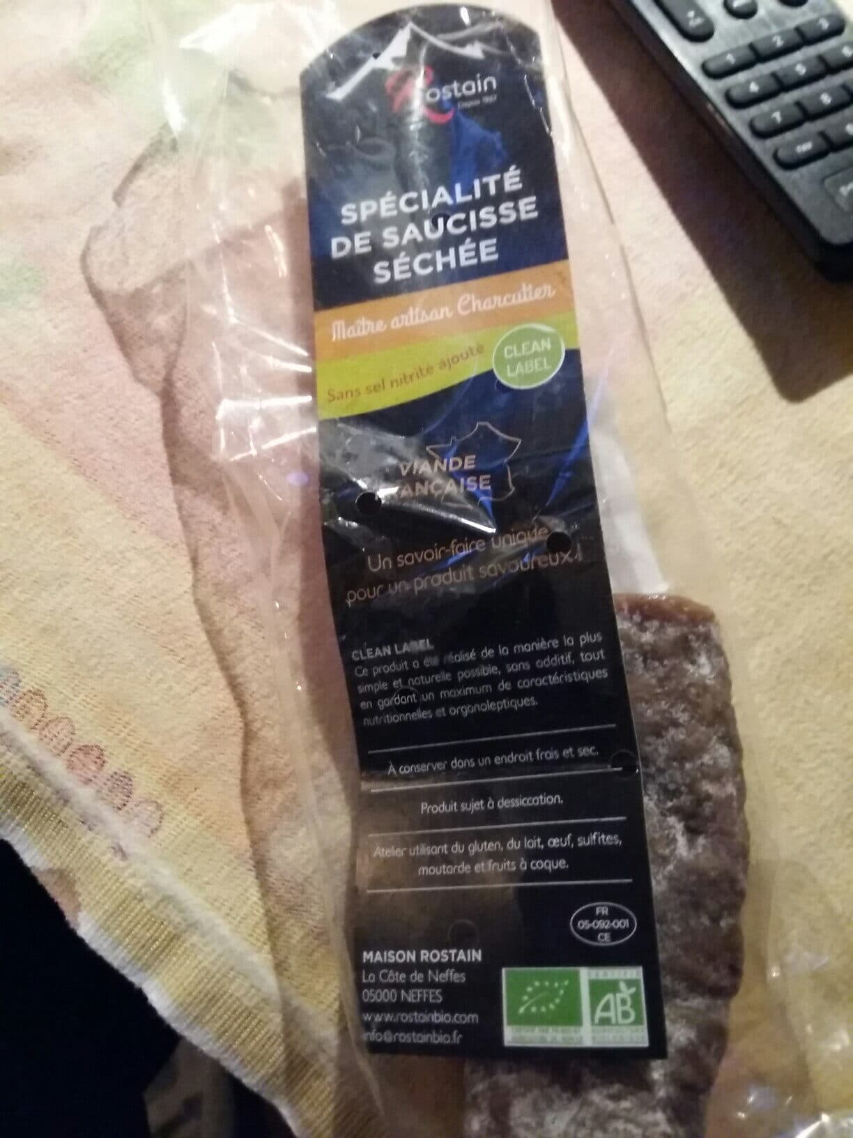 ROSTAIN Saucisse seche packshot