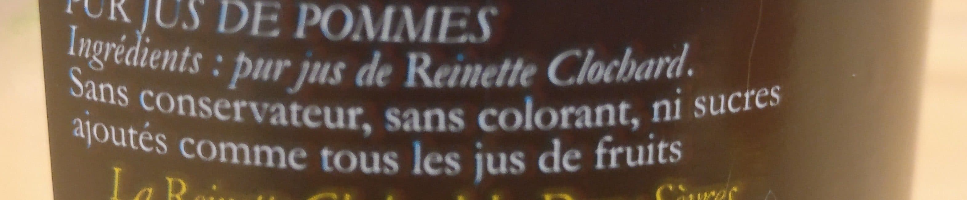 La Reinette Clochard Des Deux Sèvres Pur jus de pommes la reinette clochard packshot