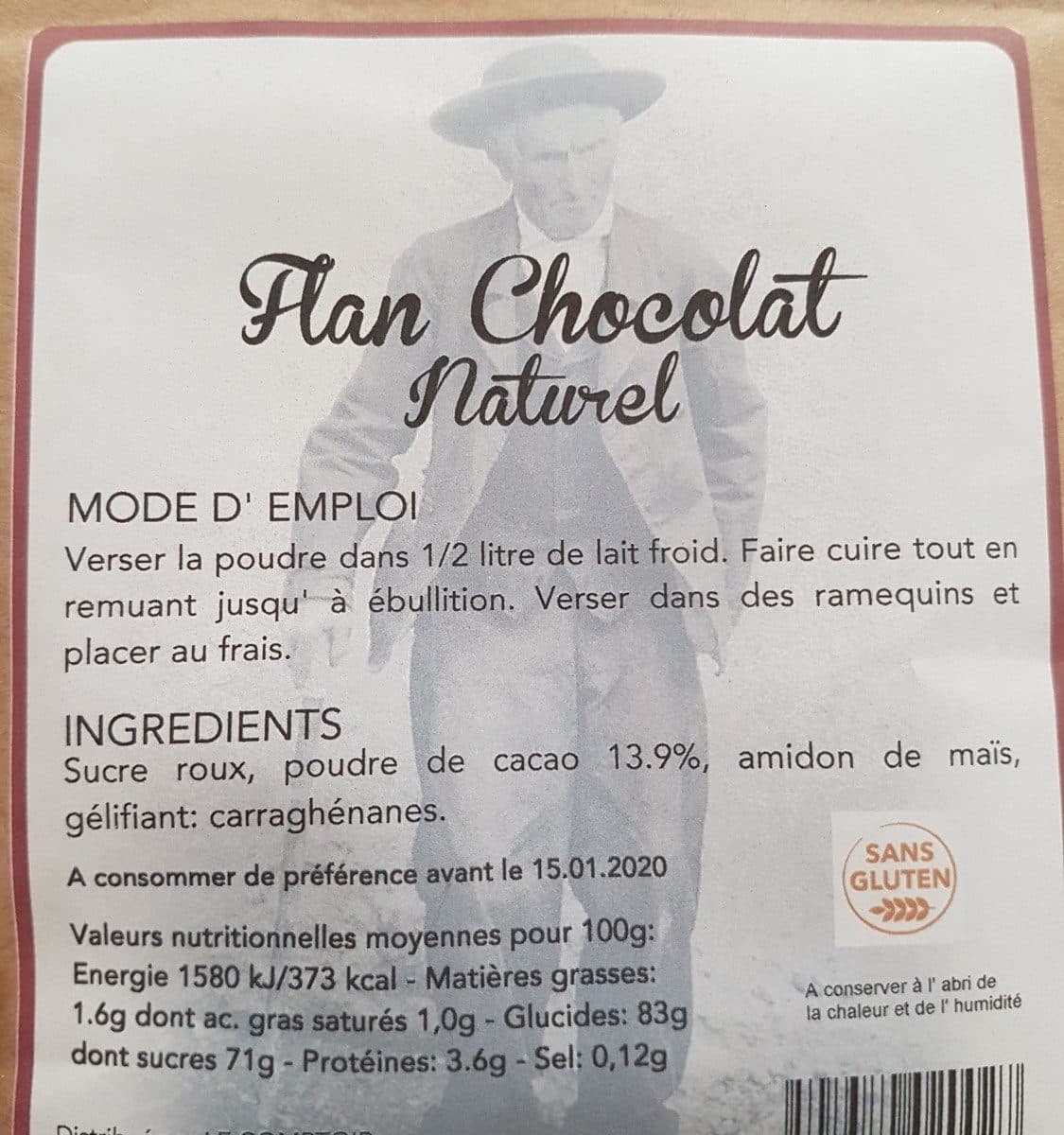 AGIDRA Flan chocolat naturel packshot
