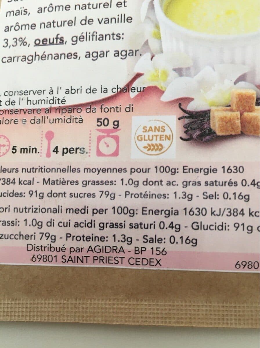 Agidra Panna Cotta packshot